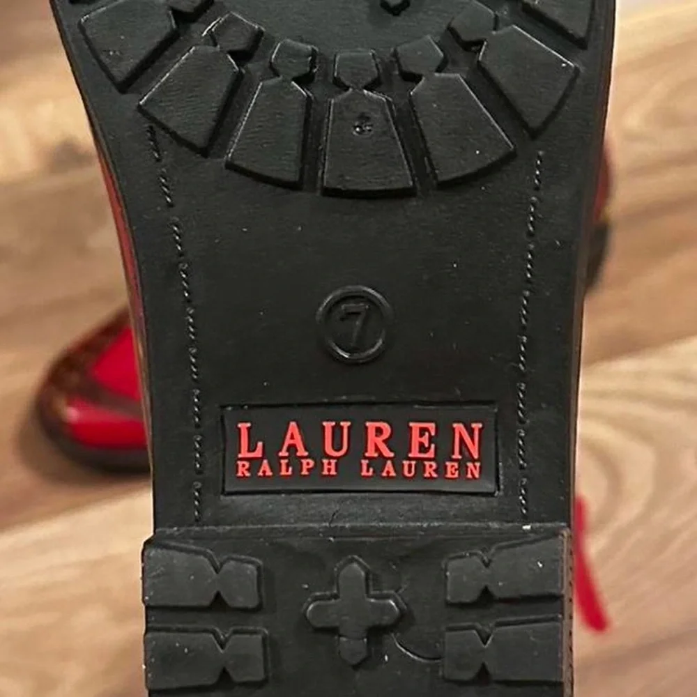 Ralph Lauren Red Rain Boots Size 7